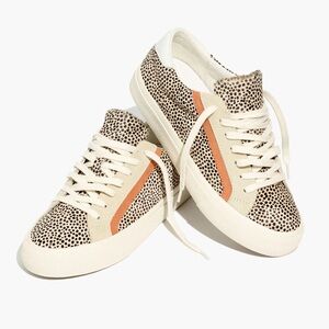 Madewell Sidewalk Low-Top Sneakers in Spotted Calf Hair sz9